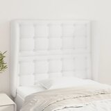  Uzglavlje s ušima bijelo 93x23x118/128 cm od umjetne kože | shoptok.hr