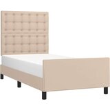 Okvir za krevet s uzglavljem cappuccino 90x190 cm umjetna koža | shoptok.hr