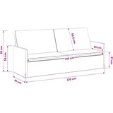 SOFA za 3 osobe Tamnozelena 220 x 81 x 82 cm Bar&amp;scaron;un Slike