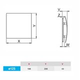 AWENTA PEB125 FI125 bela maska za kupatilski aspirator-ventilator ESKUDO | ePonuda.com