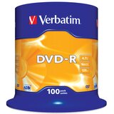 Verbatim DVD-R 4,7 GB/120 min 16x, spindle, 100/1, 43549 | shoptok.hr