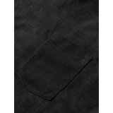 Ombre Men's cotton knit V-neck t-shirt with wash effect - black | Shoptok.si