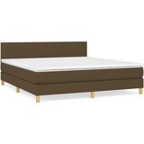  The Living Store Box spring postelja z vzmetnico temno rjava 160x200 cm blago - Box Spring Postelja, (21501121) | Shoptok.si