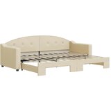 vidaXL izvlečna dnevna postelja temno krem 80x200 cm blago, (20937974) | Shoptok.si