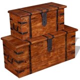  Dvije Škrinje za Pohranu Masivno Drvo | shoptok.hr