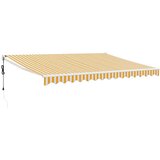  Automatska tenda na uvlačenje žuto-bijela 4 x 3 m | shoptok.hr