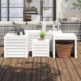  4-dijelni set vrtnih kutija bijeli od masivne borovine | shoptok.hr