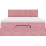  Otomanski krevet s madracem ružičasti 140x190 cm baršunasti | shoptok.hr