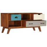 TV ormarić s 3 ladice od masivnog bagremovog drva 110x35x50 cm | shoptok.hr