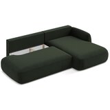Makamii Temno zelena raztegljiva kotna sedežna garnitura (desni kot/z ležalnikom) Hale – | Shoptok.si