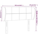  Uzglavlje s ušima tamnoplavo 103x23x78/88 cm baršunasto | shoptok.hr