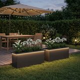  Vrtna posuda za sadnju s LED svjetlom 2 kom. Crna - Crna 30 x 100 x 30 cm 2 Cijene