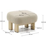 Kave Home Bež tabure iz šenilje Nema – | Shoptok.si