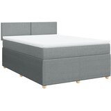  Krevet box spring s madracem svjetlosiva 160x200 cm tkanina | shoptok.hr