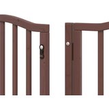 vidaXL Ograda za pse z vrati zložljiva 12 panelov rjava 600 cm les | Shoptok.si