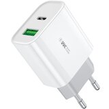 WEKOME WP-U53 superbrzi strujni gan punjač, 2-porta usb (3.0 i pd-tipc) 33W, beli Cene