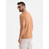 Ombre BASIC men's classic cotton T-shirt - brown | shoptok.hr