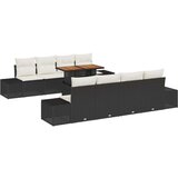  set vrtnog kavča s 7 kosi in blazinami v črnem poli ratan, (22091664) | Shoptok.si