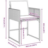  Vrtni set za objed s jastukom 5 pcs Siva Poli ratan | shoptok.hr