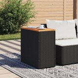  Vrtni stol sa drvenom pločom crni 58x27 5x55 cm od poliratana | shoptok.hr