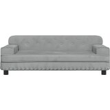  Dječja fotelja svjetlosiva 90 x 53 x 30 cm baršunasta | shoptok.hr