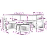  Set vanjskih sofa 6 pcs Bijela i antracit 59 x 59 x 37 cm | shoptok.hr