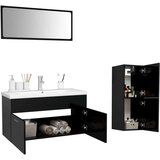  Set kupaonskog namještaja od iverice crni | shoptok.hr