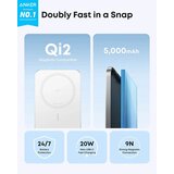 Anker Prenosna baterija (powerbank) Nano MagGo Slim, 5.000 mAh, bela | Shoptok.si