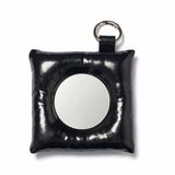 INF Prenosno PU usnje oblazinjeno kompaktno ogledalo za ženske Black, (5000290819) Cene