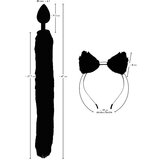 Bad Kitty - set mačjih ušiju s mačjim repom za analni dildo - crni (2 dijela) | shoptok.hr