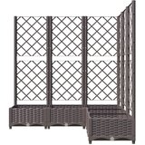  Vrtna sadilica s rešetkom smeđa 120 x 120 x 121,5 cm PP | Eponuda.ba