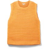 Tom Tailor Pleten brezrokavnik oranžna | Shoptok.si