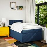  Krevet s oprugama i madracem plavi 120 x 200 cm od tkanine | shoptok.hr
