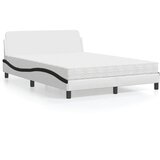  Krevet s madracem Dover bijeli i crni 140 x 200 cm od umjetne kože | shoptok.hr