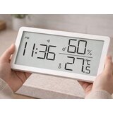 Digitalni lcd termometar higrometar sat 10cm bijeli | shoptok.hr