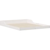  posteljni okvir, trden borov les, bela, 143,5×223,5×24 cm | Shoptok.si