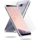 Cadorabo ohišje in 2x kaljeno zaščitno steklo, združljivo s Samsungom v prozornem - hibridnem zaščitnem pokrovu s silikonskim robom TPU in akrilnim steklom, (20565957) Cene