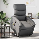 Maison Chic masažni naslanjač - Relax naslanjač s funkcijo vstajanja sivo umetno usnje, (22061805) | Shoptok.si