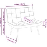  Klupa smeđa 110x74x84 cm baršunasta | shoptok.hr