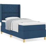 Plavi krevet s oprugama i madracem 90x200 cm tkanina | shoptok.hr