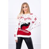 Kesi Christmas motif sweater ecru | Shoptok.si