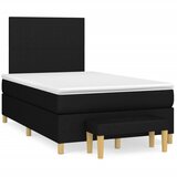 vidaXL Krevet box spring s madracem crni 120 x 190 cm od tkanine Cijene