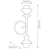 Elstead Lighting STENSKA SVETILKA Alora 60 W 220-240 V E14 | Shoptok.si