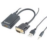 VIDEO adapter kabl, 0.15 m, black, VGA to HDMI, GEMBIRD A-VGA-HDMI-01 Cijene
