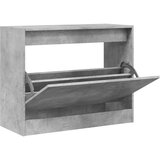 Furnova Omarica za čevlje betonsko siva 80x34x63 cm inženirski les, (21955590) | Shoptok.si