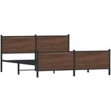 Metalni okvir kreveta bez madraca smeđa boja hrasta 183x213 cm | shoptok.hr