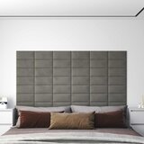  Zidna uzglavlja 12 pcs Svjetlosiva Baršun | shoptok.hr