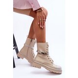 Boto Women's Embellished Leather Boots Workery Beige Totah | ePonuda.com