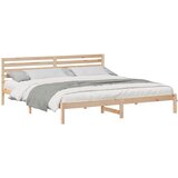  Krevetna konstrukcija Smeđa 180 x 220 cm Čvrsto borovo drvo | shoptok.hr