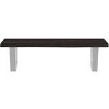  Zidna polica za umivaonik od čelika i masivne hrastovine Smeđa 60 x 40 x 2 cm | shoptok.hr
